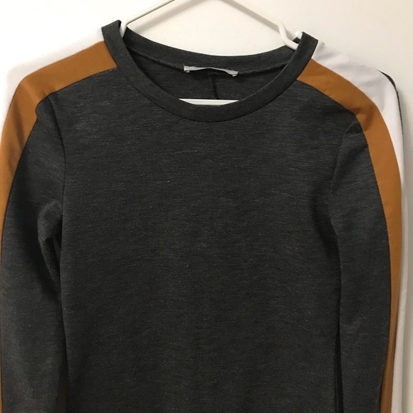 ZARA HEATHER GREY LONG SLEEVE MIDI DRESS - Picture 3 of 9